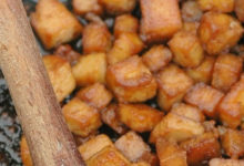 wegańskie skwarki z tofu