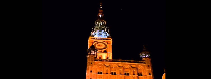 Gdańsk Ratusz Głównego Miasta z carillonem